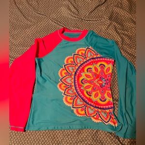mandala swim cover up shirt
